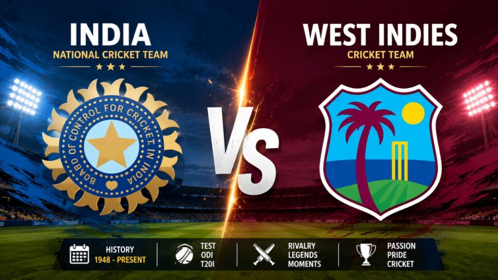 India National Cricket Team vs West Indies Cricket Team Timeline 