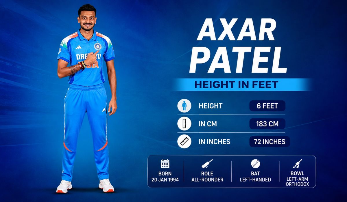 Axar Patel Height in Feet