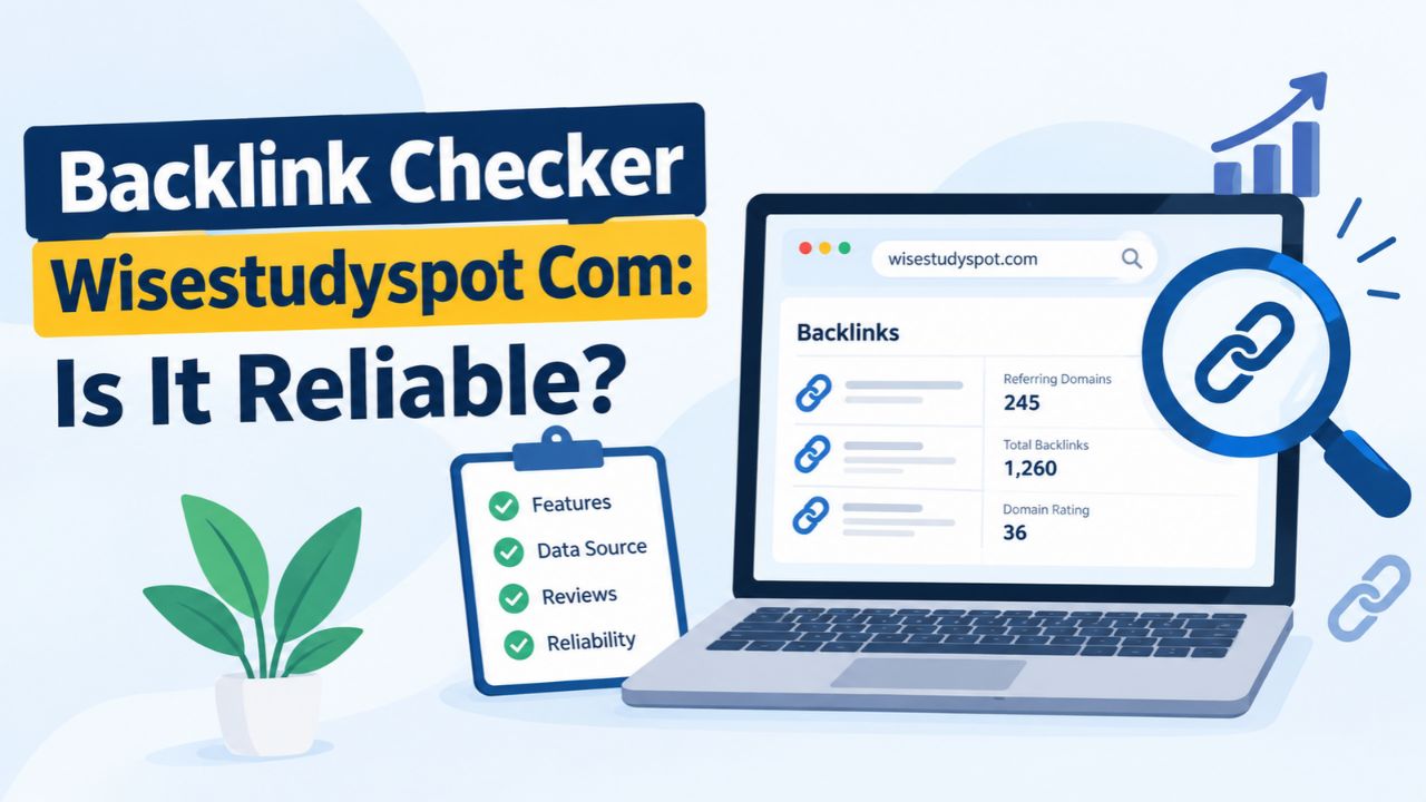 Backlink Checker Wisestudyspot Com SEO tool reliability and backlink analysis illustration